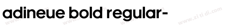 adiNeue Bold Regular字体转换